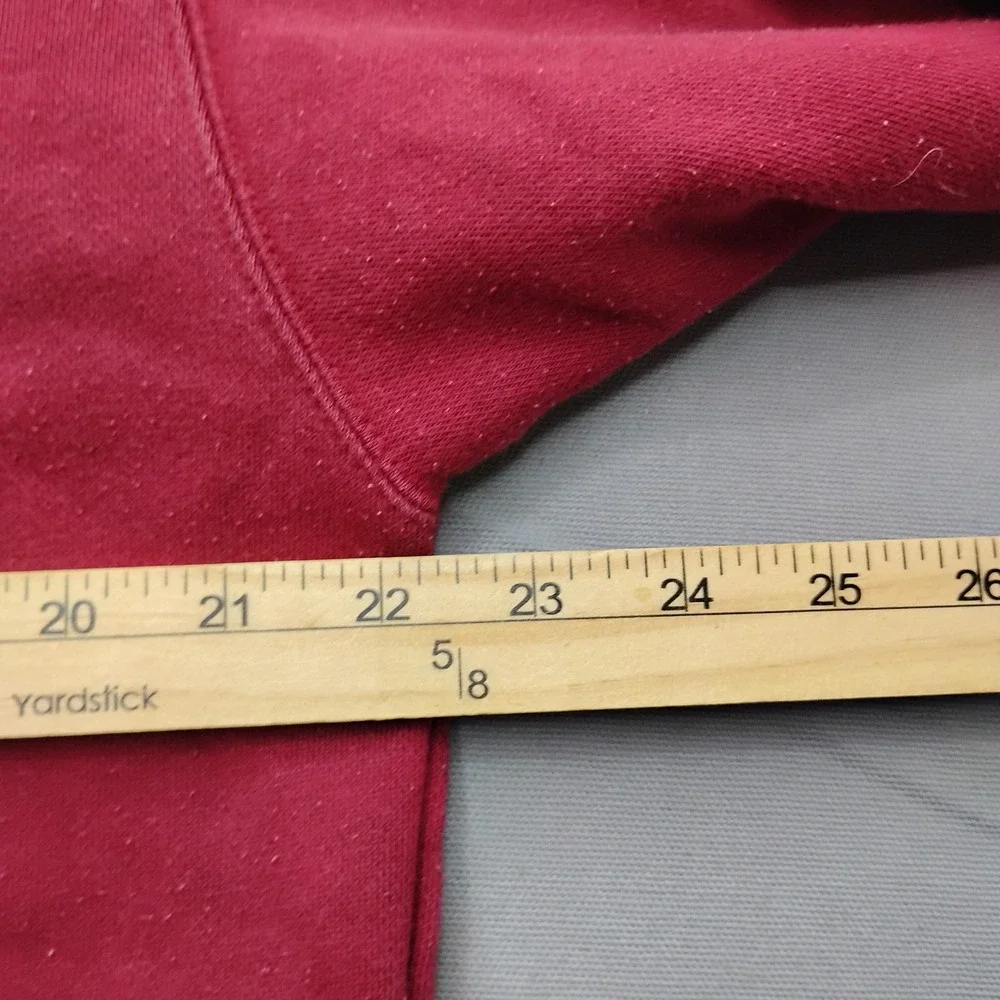 Adidas Mens Maroon Red Crewneck Sweatshirt XL Vintage 90s Yellow Stripes